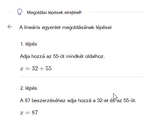 megoldási lépések