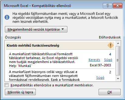 Alakhűség kismértékű csorbulását mutató kompatibilitás-ellenőrző