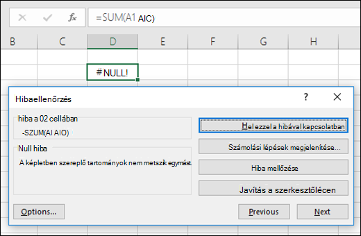 A Hibaellenőrzés panel áthelyezése a szerkesztőléc alá
