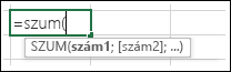 A SZUM függvény