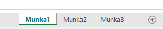 Az Excel-ablak alján látható Excel-munkafüzet lapjai