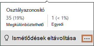 A terjesztési diagram előugró ablaka