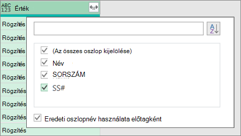 JSON rekord kibontása