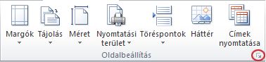 Az Excel menüszalagja