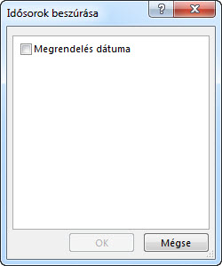 Idősorok beszúrása párbeszédpanel