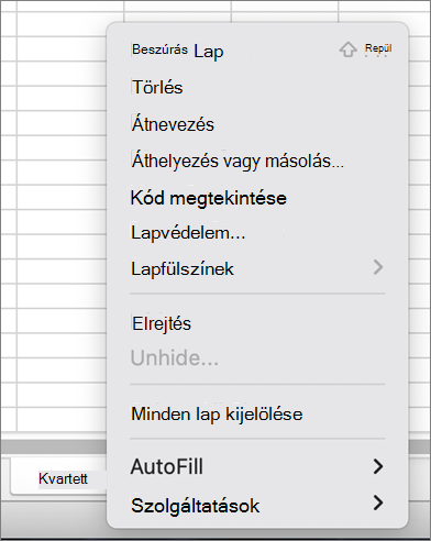 A Füzetvédelem menü nem érhető el MacOS