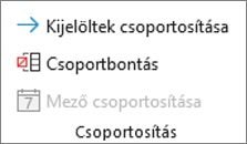 Az Excel menüszalagja