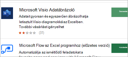 Beszerezhet bővítményeket az Office Áruházból az interneten
