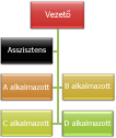 Kétoszlopos szervezeti diagram elrendezés