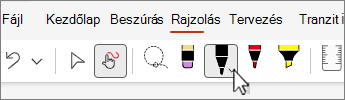 Képernyőkép a Rajz lapról tollakkal.