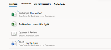 Project fájlok megjelenítése Microsoft Edge-ben