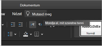 A „Mutasd meg” keresőmező