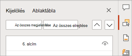 A PowerPoint többlapos ablaktáblája