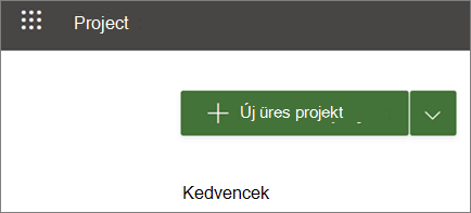 Projekt létrehozásának gyorsabb módja