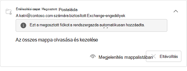 Rejtett automatikus hozzárendelésű postaláda