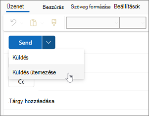 Az Ütemezés küldése használata az új Windows Outlookban
