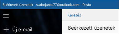 Így néz ki a menüszalag, ha a Windows 10 Posta alkalmazásával rendelkezik.