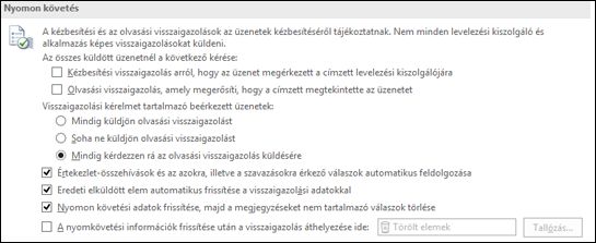 Nyomkövetési információkat adhat hozzá üzeneteihez.