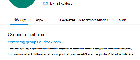 Megbízható feladókat vehet fel egy Outlook.com csoportba.