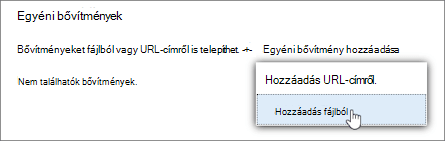 Egyéni bővítmények: