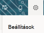 Beállítási lehetőség a Webes Outlook eszköztárán
