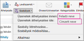 Rules: Move messages...