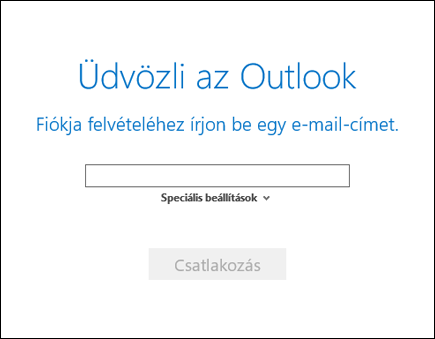 Válassza a Speciális beállítások lehetőséget.