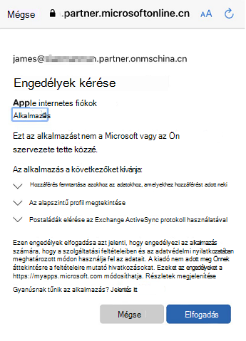 A levelezés beállítása az iOS Posta appban hetedik képernyőkép