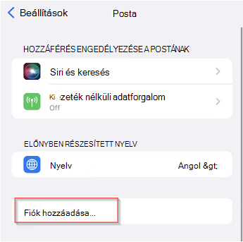 levelezés beállítása az iOS Mail appal kettedik képernyőkép