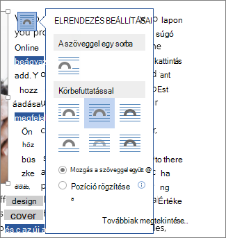 Az Elrendezés beállításai párbeszédpanel