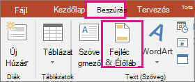 Az Élőfej beszúrása > gomb a PowerPointban