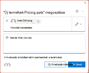 A PowerPoint együttműködési képernyője