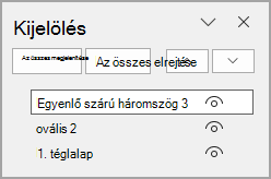 Selectio pane with three objects in order of insert