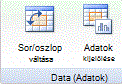 Az Excel menüszalagja