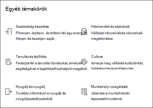A Gyorshivatkozások kijelző előnézete