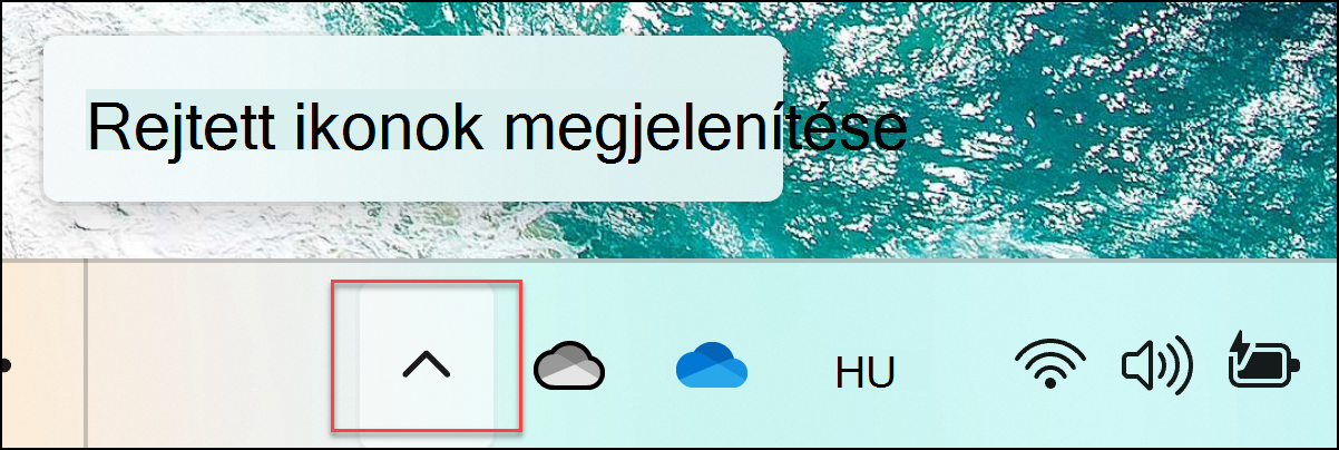 rejtett ikonok megjelenítése