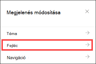 A Megjelenés módosítása munkaablak a kijelölt Élőfej beállításokkal.