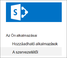 A Fontos rovatok sáv kiemelt A szervezetétől elemmel