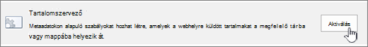 content organzier enable button