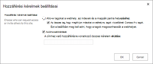 Hozzáférési kérelem panel