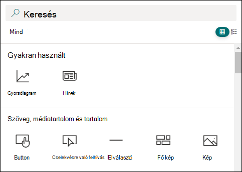 A Hozzáadás oldalhoz gomb