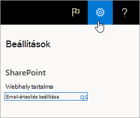 Email értesítési beállítások