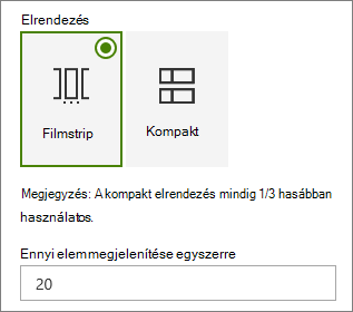Layout selection in Events web part property pane.