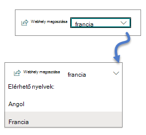 Nyelv legördülő menü