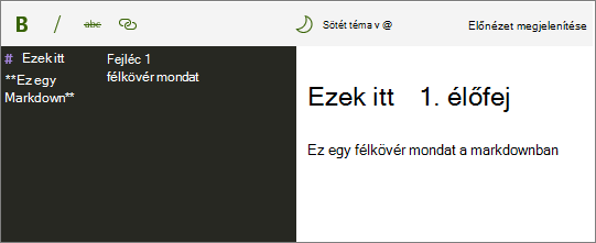 Markdown kijelző