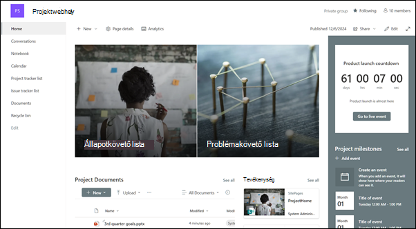 Modern webhely