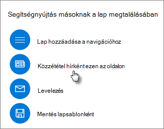 A Bejegyzés hírként megjelenő panel ezen a webhelyen