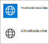 A gyorshivatkozások kompakt nézete