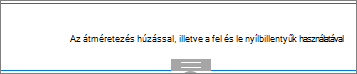 Távtartó kijelző szerkesztés üzemmódban