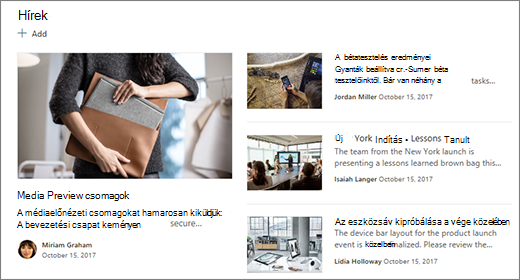 Csoportwebhely – új szakasz a kezdőlapon